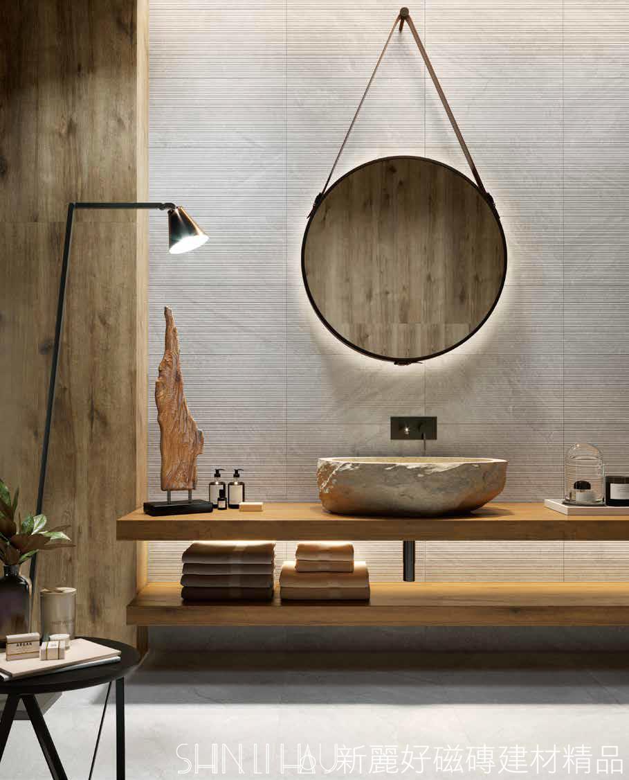 浴室主牆磁磚-景品石紋磚-立體線條詳樣式圖
