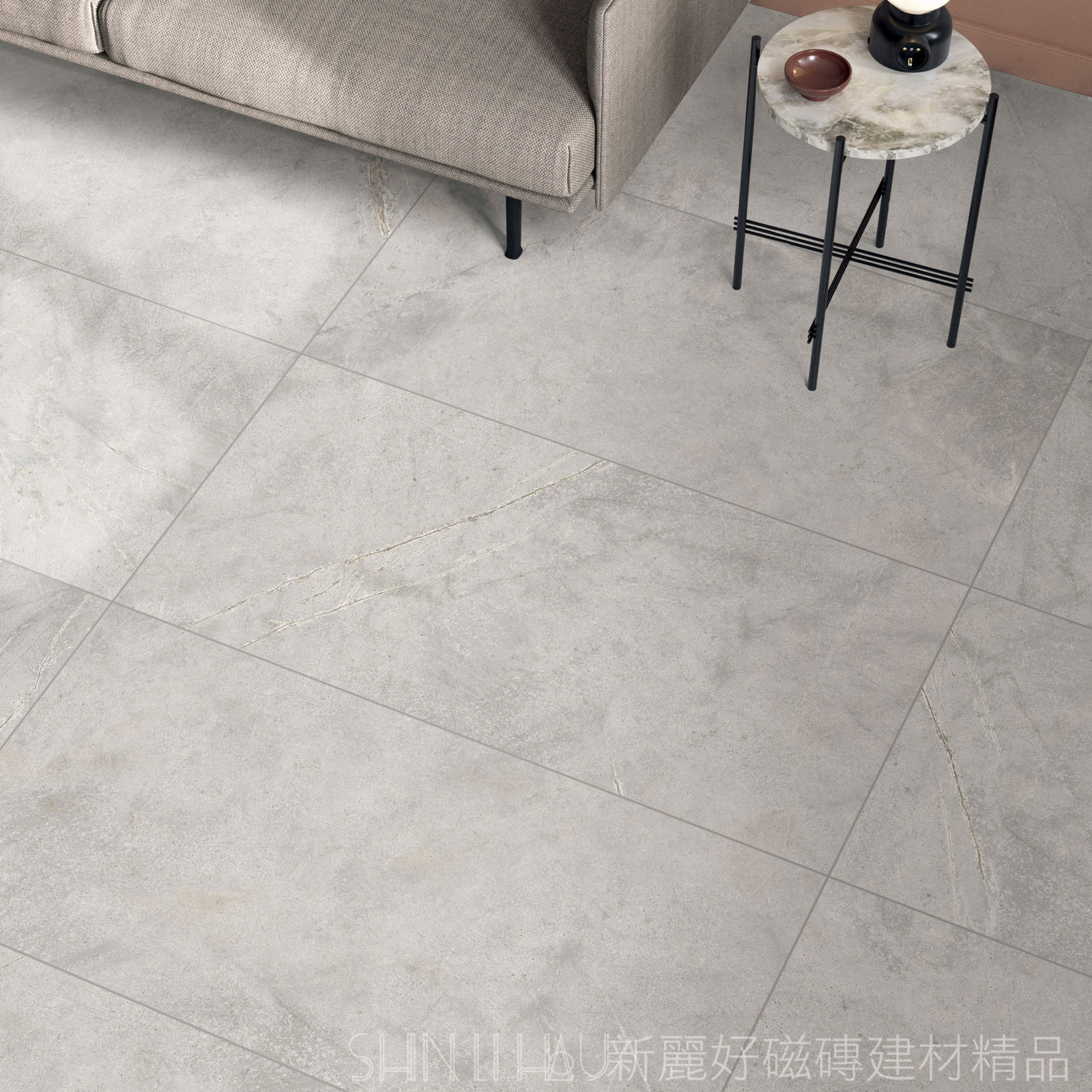 義大利薄板磚-皎月白石紋磁磚-峰雅石AK1225852M
