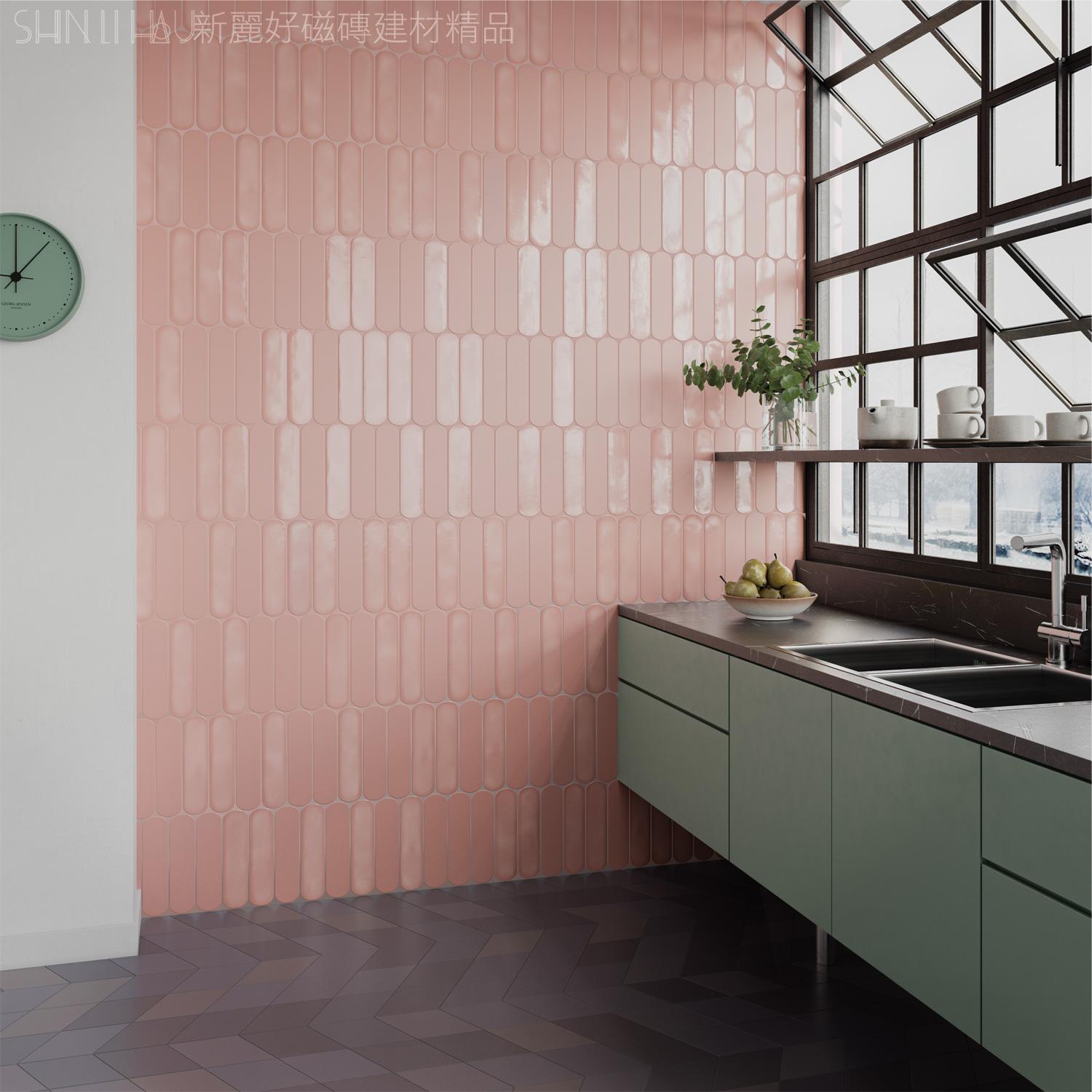 地鐵磚-閣蕾雅壁磚-粉紅詳樣式圖