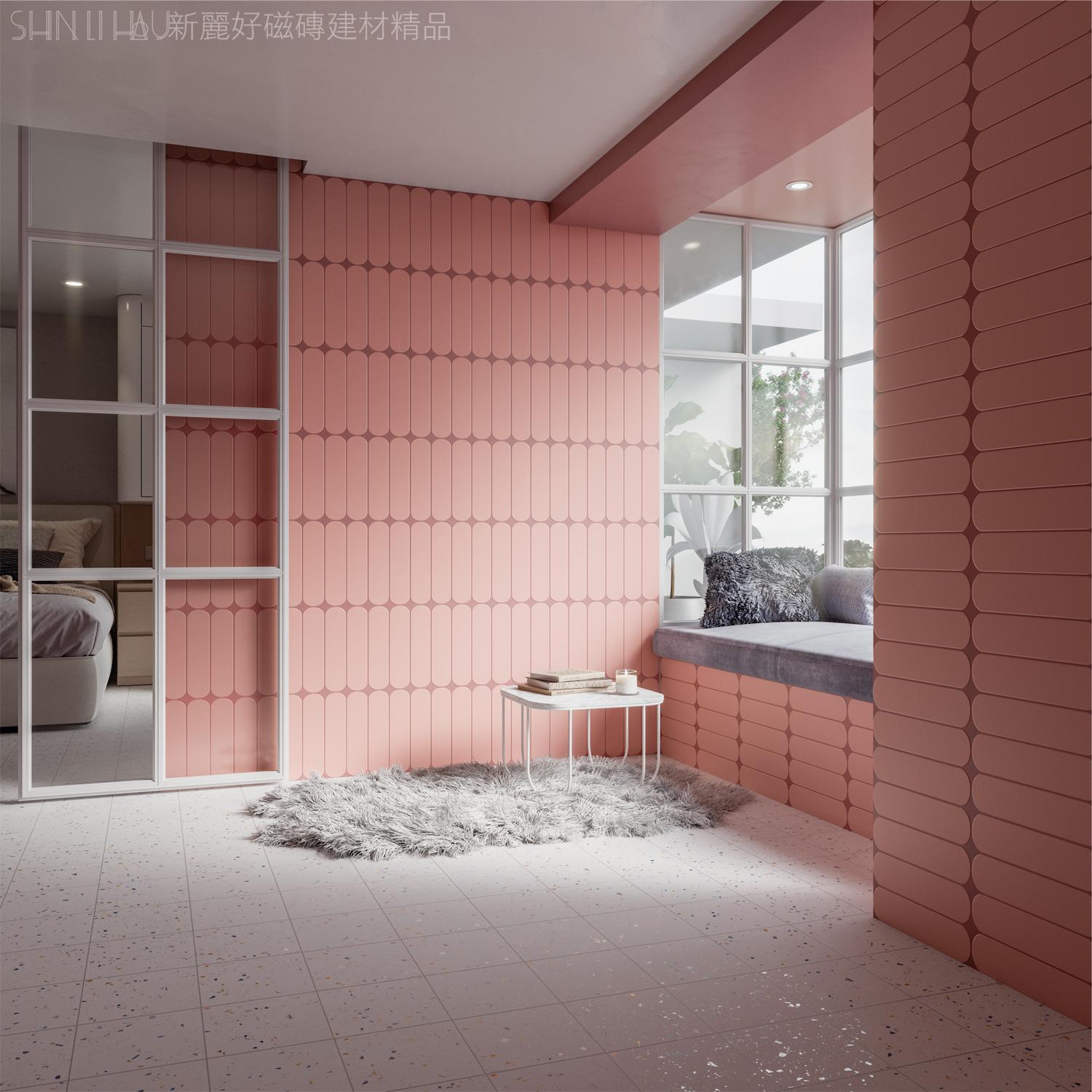 地鐵磚-閣蕾雅壁磚-粉紅詳樣式圖