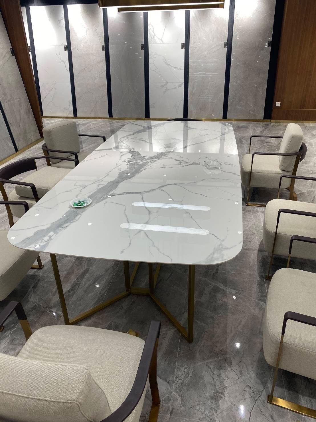 義大利岩板桌面、電視牆陶板磁磚特價-隱墨白大理石薄板磚-峰雅石AK1288702P