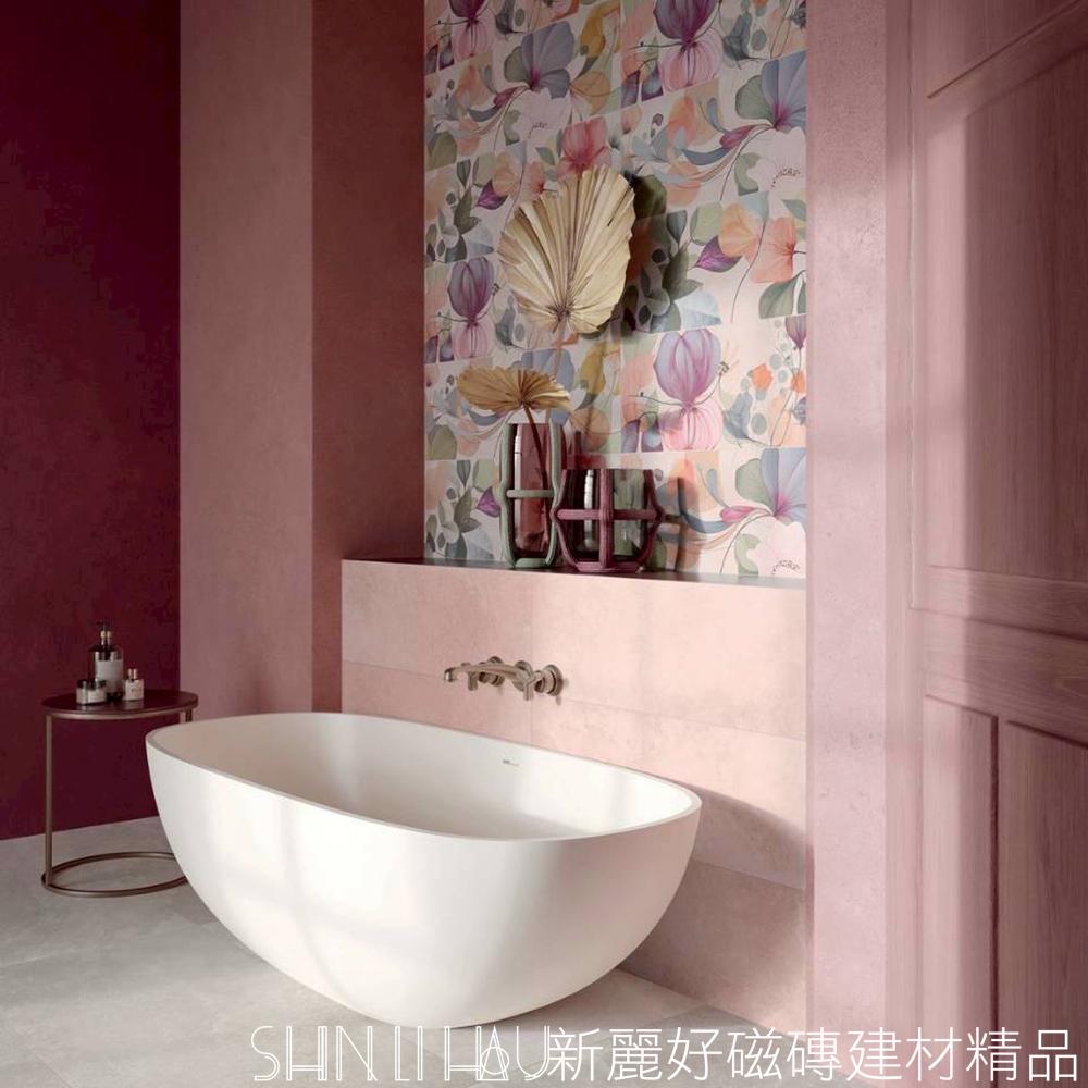 鍊金系列磁磚-粉紅花磚 浴室玄關廚房背牆磁磚推薦A908AL3365FPINK06570