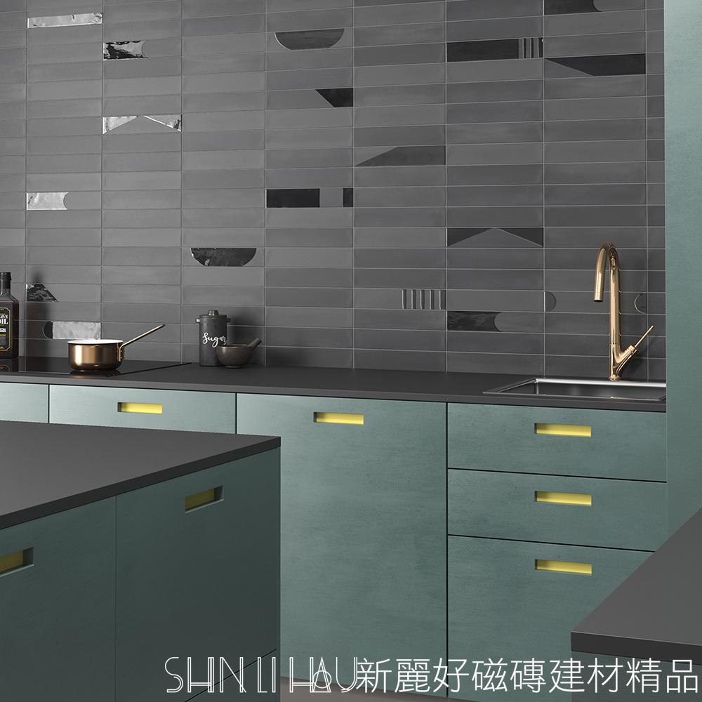 黑色憩谷·夜影黑條磚— 「靜中有光」霧柔面精品風格磁磚推薦詳樣式圖