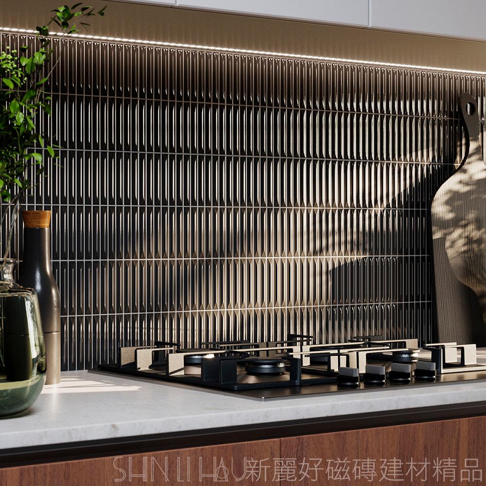 箭序磁磚系列｜細長箭形壁磚｜多色可選｜廚房背牆／浴室牆面設計詳樣式圖