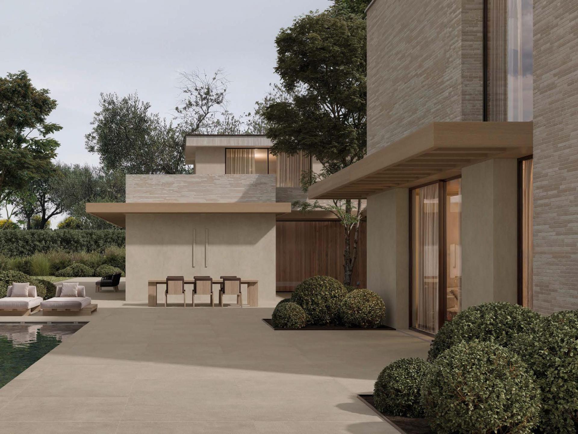 本質水泥 煙暖灰｜60x120 義式水泥紋｜霧面質感｜大器灰階｜客廳/大廳/電視牆詳樣式圖