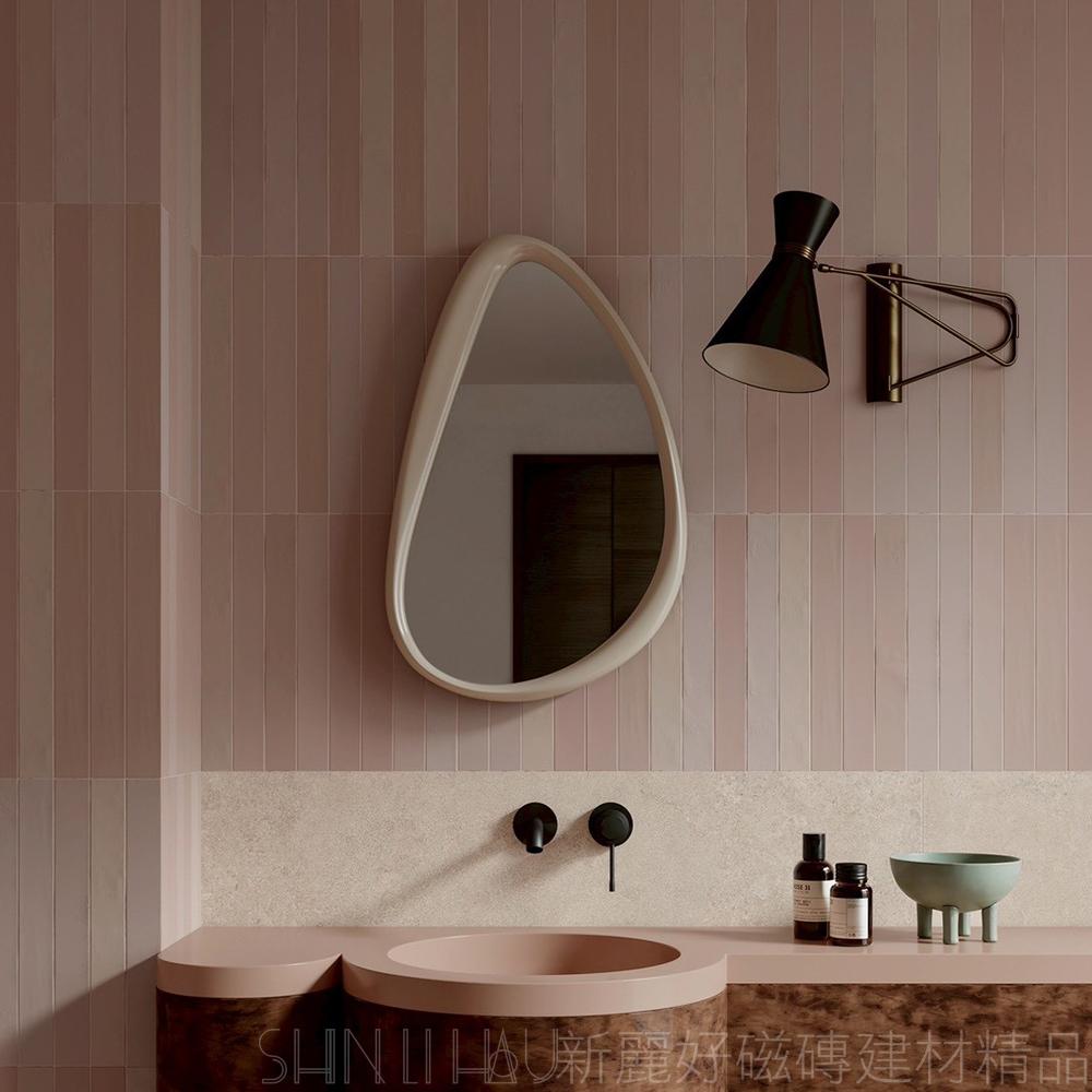 諾瑪・色序 Neo｜柔界 Pink商空牆磚 5×38｜霧面設計細長磚E306EE46425334500